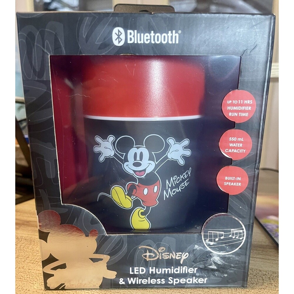 Disney Mickey Mouse LED Humidifier & Wireless Speaker New